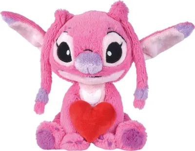 Image de Ours en peluche Simba Disney Stitch Angel Heart 25 cm rose rose Taille unique