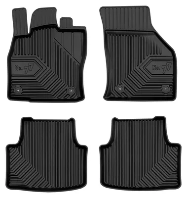 Image de Tapis de sol en caoutchouc pour Skoda Octavia III 2012-2020 – 4 pièces, noirs, sur mesure