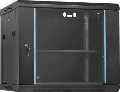 Produktbild von 9U Wandmontage-Netzwerkserver-Rack-Schrankgehäuse 15,5'' tiefes Türschloss