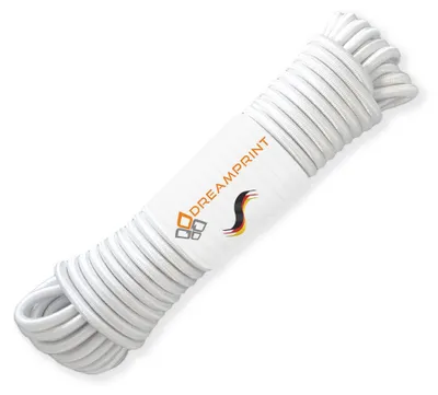 Produktbild von Dreamprint Expanderseil 20 m Weiß 4 mm Gummiseil Gummischnur Spannseil Planenseil