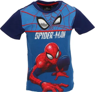 Produktbild von Spiderman Klassisches Kurzarm T Shirt aus weichem Stoff für Alltag Sport und Freizeit 4 Jahre Dunkelblau