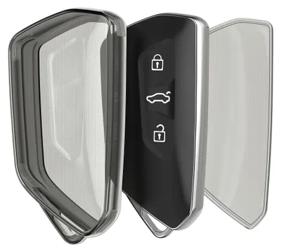 Produktbild von kwmobile Schlüsselhülle für VW Golf 8 3-Tasten Autoschlüssel Hülle - Autoschlüssel Schlüssel Hülle aus TPU Silikon - Schlüsselschutz Gehäuse in
