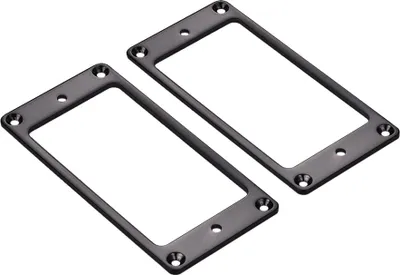 Image de Jeffergarden 2 ST��CKE Métal Anneaux de montage Humbucker Cuivre Cadre Set pour Guitare électrique Pièces de rechange Accessoires (BLACK)