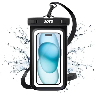 Zdjęcie produktu dla Wodoodporne etui na telefon, podwodne etui IPX8, do smartfonów do 7 cali, kolor czarny
