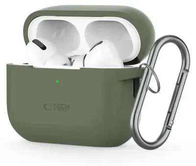 Zdjęcie produktu dla Etui silikonowe Tech-Protect do Apple AirPods Pro 1, 2 - zielone