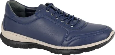 Image de Mod Comfys - Chaussures pour femmes, cuir DF4545 (39,5 EU) (Bleu marine)