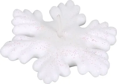 Produktbild von Weihnachts-Schwimmkerze, Schneeflocken-Design, Ø 7 cm, weiß, 4 Stück