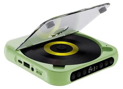 Immagine prodotto di Lettore CD, connettività Bluetooth, design portatile, colore verde