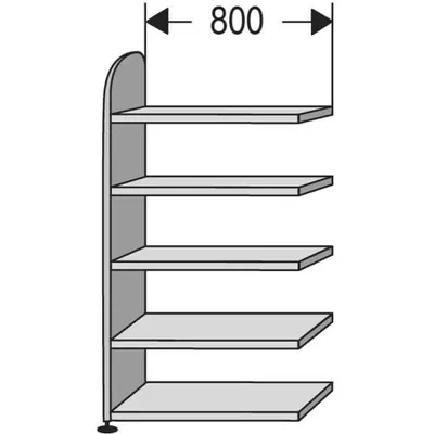 Produktbild von Kerkmann Aktenregal Dante weiß 80,0 x 32,5 x 190,0 cm