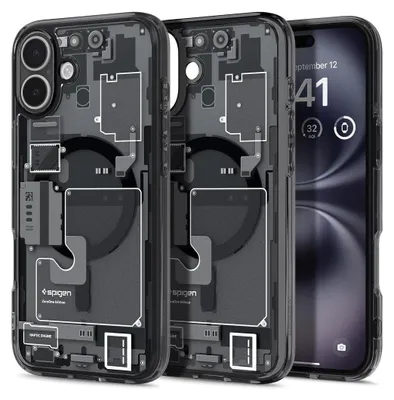 Produktbild von Spigen Ultra Hybrid Zero One (MagFit), Cover, Apple, iPhone 16, 15,5 cm (6.1"), Schwarz, Durchscheinend