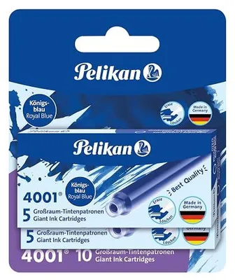 Zdjęcie produktu dla Naboje atramentowe pelikan do piór wiecznych czarne 10 sztuk