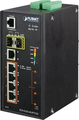 Obrázek produktu pro PLANET IGS-5225-4UP1T2S, Řízený, L2+, Gigabit Ethernet (10/100/1000), Plně duplexní režim, Podpora napájení po Ethernetu (PoE), Montovatelné na zeď