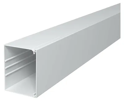 Produktbild von OBO WDK100130RW Wand-u.Deckenkanal m.Bodenlochung 100x130x2000 PVC 6191347