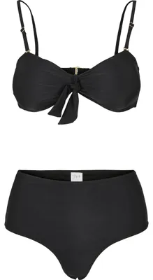 Imagen del producto de Bañador de dos piezas Urban Classics para mujer, modelo "High Waist Balcony Bikini" en color negro, talla XS