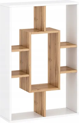 Produktbild von Bücherregal 90x60x20 cm Wand Boden weiß wotan