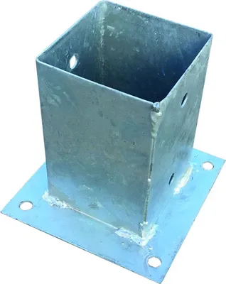 Produktbild von Pfostenträger für Zaunpfosten 9x9 cm zum Aufschrauben verzinkt Aufschraubhülse