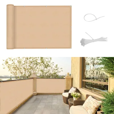 Immagine prodotto di Schermo per balcone 75 x 500 cm - Protezione per la privacy, impermeabile