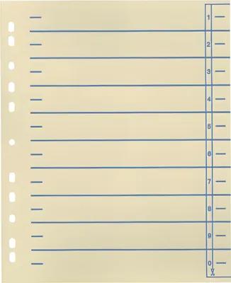 Produktbild von Trennblätter A4 Überbreite, blau farbiger Organisationsdruck 100 Stück