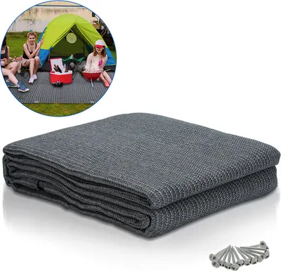 Obrázek produktu pro Jopassy Stan Koberec 250X600cm Markýza Koberec Kempování Koberec Venkovní koberec Markýza Podlaha stanu Podlaha stanu pro stan Motorhome Modro-šedá