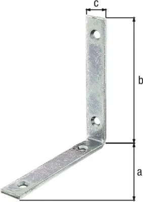 Produktbild von GAH Alberts Balkenwinkel 120x120x20x5mm Stahl roh, gelb galvanisch verzinkt