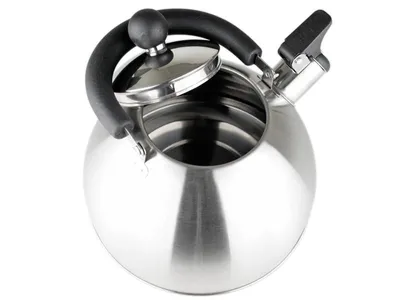 Produktbild von Wasser-Kessel Design Flötenkessel Edelstahl Teekessel, Kessel 2,5 Liter