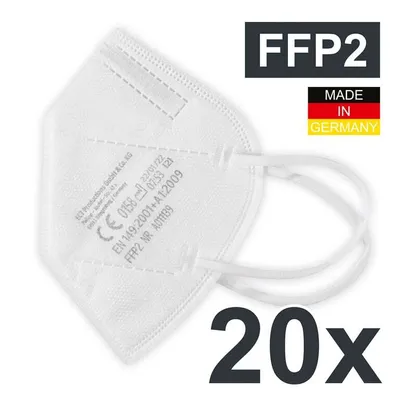 Produktbild von Atemschutzmaske FFP2 20er-Set weiß  Germany Dekra