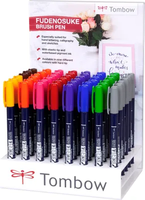 Image de TOMBOW Crayon de calligraphie Fudenosuke présentoir de 48 pièces