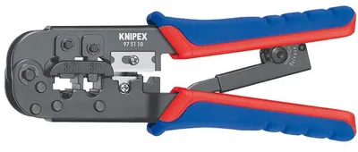 KNIPEX Crimpzange für Telefonstecker RJ11/12 und RJ45 Modell 975110