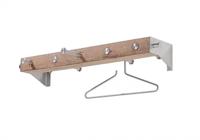 Produktbild von garderobenständer Bobbin-2 90 x 24 cm Edelstahl/Eiche silber/weiß