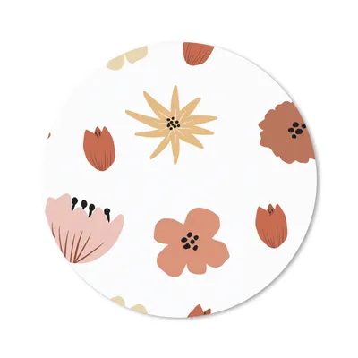 Produktbild von MuchoWow® Mauspad Mousepad Blumen - Weiß - Abstrakt - Muster 40x40 cm - Mousepads - Maus Mat - Pad - Mausunterlage - Schreibtisch Accessoires