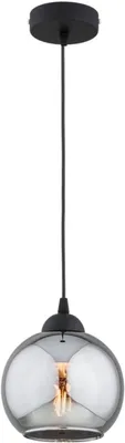 Produktbild von KAR-LIGHTING Pendelleuchte 1-flammig Schwarz Glas & Metall 15×15×90 cm, höhenverstellbar, E27, dekorative Hängelampe