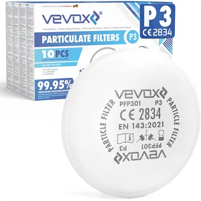 Obrázok produktu pre VEVOX® P3 – Filtre na častice pre ochranné masky – balenie 10 kusov
