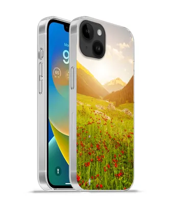 Produktbild von MuchoWow® Handyhülle Schutzhülle Hülle für Apple iPhone 14 Plus - Soft case Blumen - Berg - Sonne Silikon Softcase Handy Hülle - Abbildung