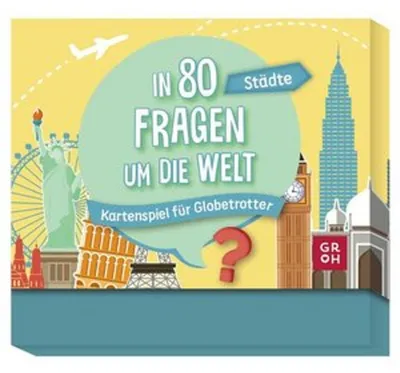 Produktbild von In 80 Fragen um die Welt - Städte: Kartenspiel für Globetrotter