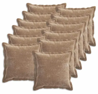 Produktbild von vidaXL Kissenbezug 12 stk. HOUTEN Braun 40 x 40 cm Chenille-Stoff