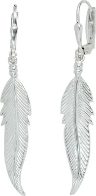 Produktbild von JOBO Boutons Feder 925 Sterling Silber Ohrringe Ohrhänger
