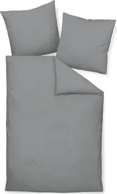 Produktbild von Janine Mako-Satin Bettwäsche Colors 155x220+80x80cm, Farbe graphit AL