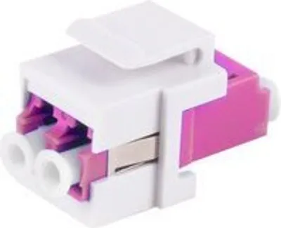 Produktbild von LWL Keystone Glasfaserkabel Verbinder, LC-LC, Duplex Lila