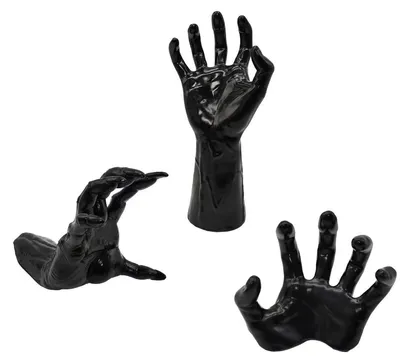 Zdjęcie produktu dla Zestaw dekoracji Halloween z 3 czarnymi rękami duchów