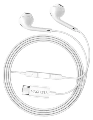 Produktbild von Mayaxess, USB-C Kabelkopfhörer mit Mikro für Pixel 9, Weiß