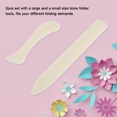Obrázok produktu pre 2ks/sada bielych kociek na skladanie papiera Creaser Tool Scoring Folding Creasing Edges