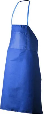 Produktbild von Tobeni 1808 Baumwoll-Köper Schürze mit Tasche für Arbeit Garten und Küche, Farbe:Blau, Grösse:80 x 100 cm