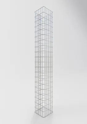 Produktbild von Gabionensäule eckig 27  cm x 27  cm, 200 cm Höhe, MW 5 cm x 10 cm