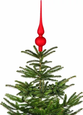 Produktbild von Christbaumspitze 26cm Merry Red Rot Matt