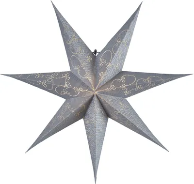 Papierstern 'Decorus' - hängend - 7-zackig - Ø 63 cm - silber
