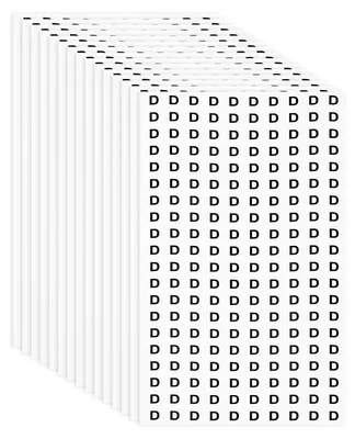 Selbstklebende Buchstaben D, 13 mm, 3000 Stück, rund, für Scrapbooking