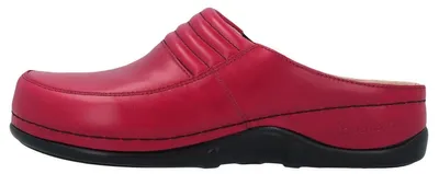 Produktbild von Berkemann Victoria Clogs Hochwertiges Leder sorgt für exzellenten Tragekomfort, Weiche gepolsterte Decksohle für gesundes Laufen, Flexible Passform durch innenliegenden Gummizug dunkelrot 37 EU
