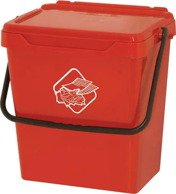 Immagine prodotto di Foscas - Pattumiera, 40x31x39h cm Rosso, Capacità 37 lt  Italy