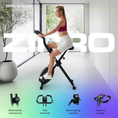 Obrázok produktu pre Skladací rotoped – magnetický odpor, 8 úrovní – 16,5 kg – pre domáce kardio cvičenie