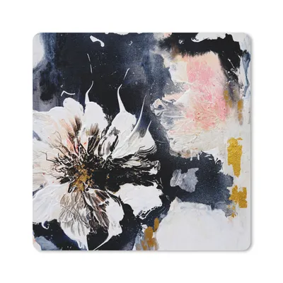 Produktbild von MuchoWow® Mauspad Mousepad Blumen - Kunst - Abstrakt - Malerei 20x20 cm - Mousepads - Maus Mat - Pad - Mausunterlage - Desk Mat - Bureauartikeln